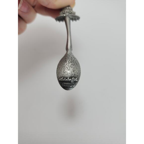 1981 Gish Pewter Merry Christmas Tree Collector Spoon Snowflake Vintage Holidays - Picture 8 of 8